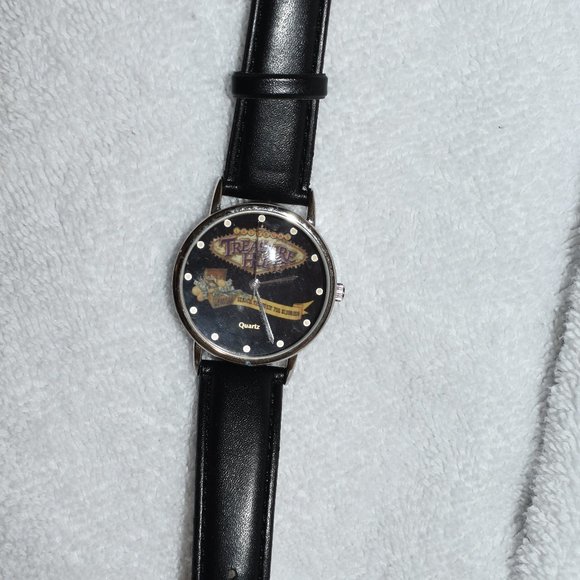Vintage Las Vegas Treasure Hunt Watch w Black Band - Picture 6 of 9